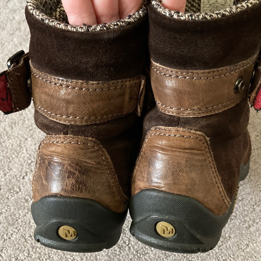 MERRELL Palvina brown suede lace-up boots, Sz 9. - Picture 6 of 10